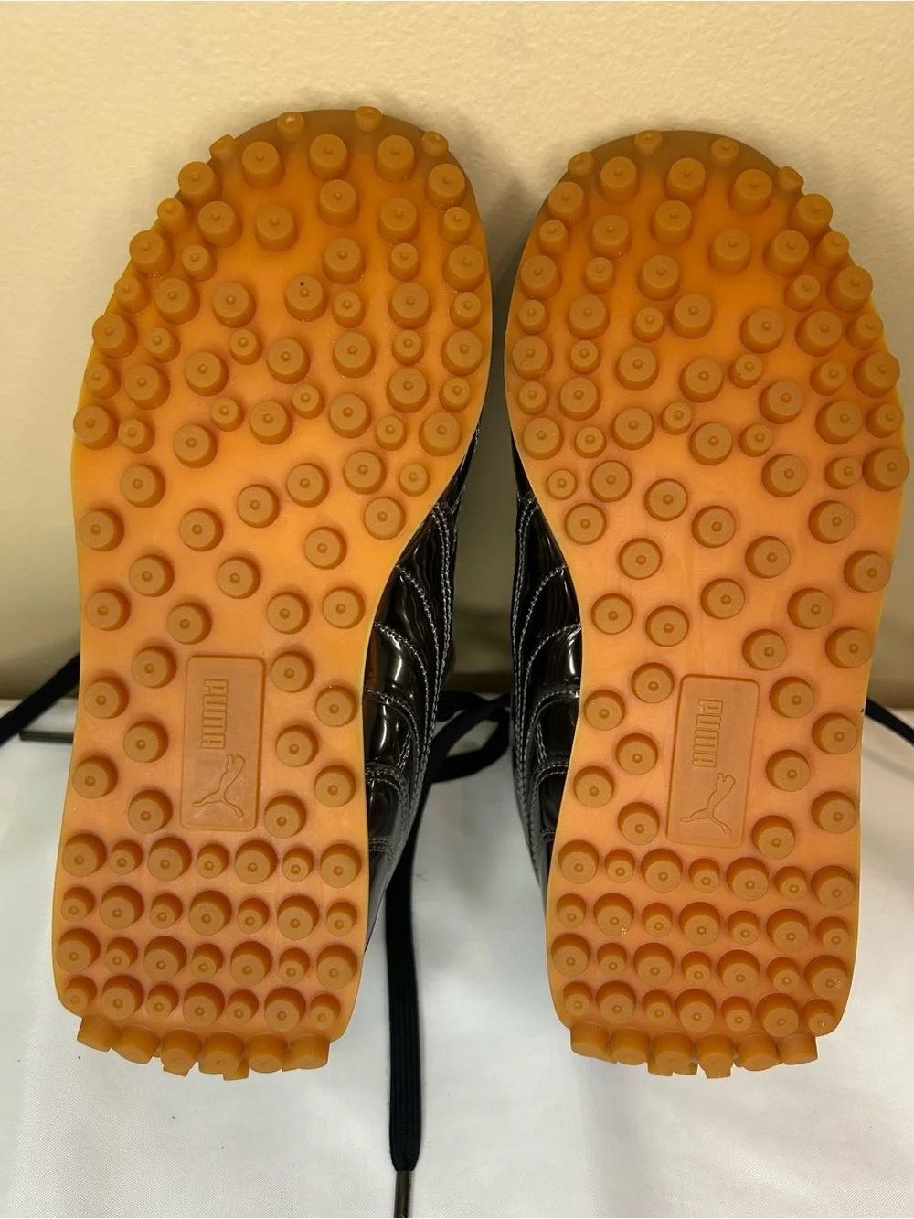Puma FENTY Metallic Silver and Black Trainers with Gum Sole